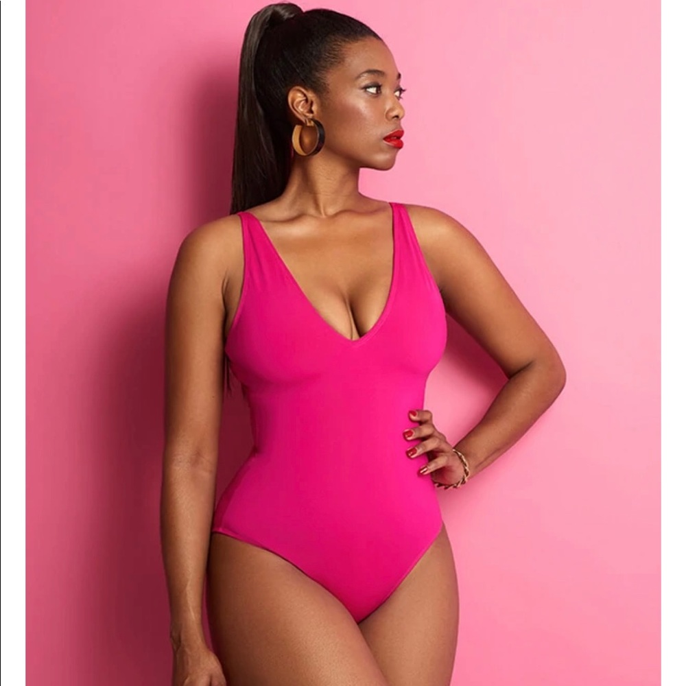 TA3 Swimwear Plungey slimming bathing suit. All the rage!